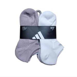 NEW Adidas Women's Athletic No-Show 6pk Socks - Shoe Size 5-10